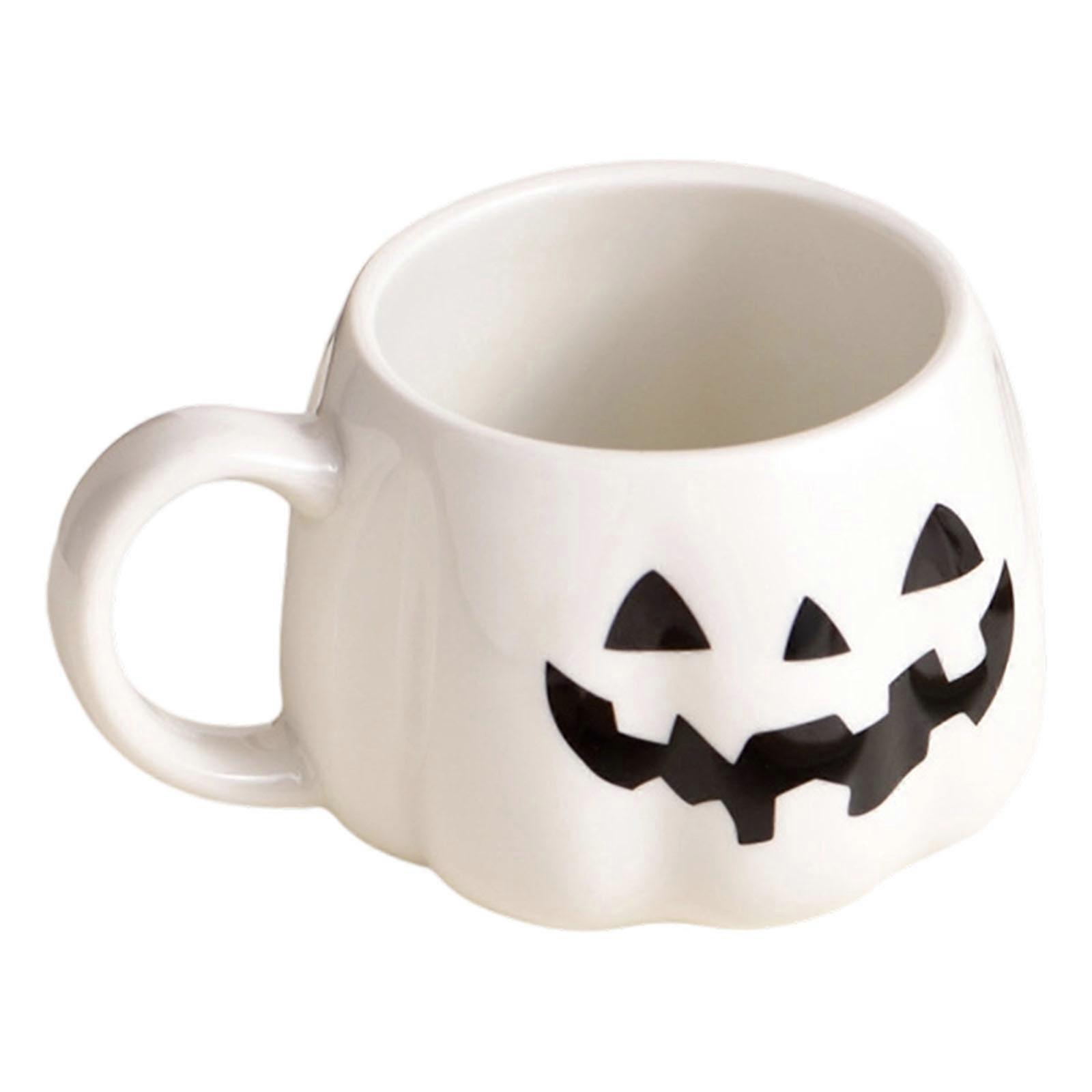 Vegetable Molded Earthenware Cup Creative Plan For Party Home Deck Environmental Friendly Permanent Cup With Ergonomic Handle  White