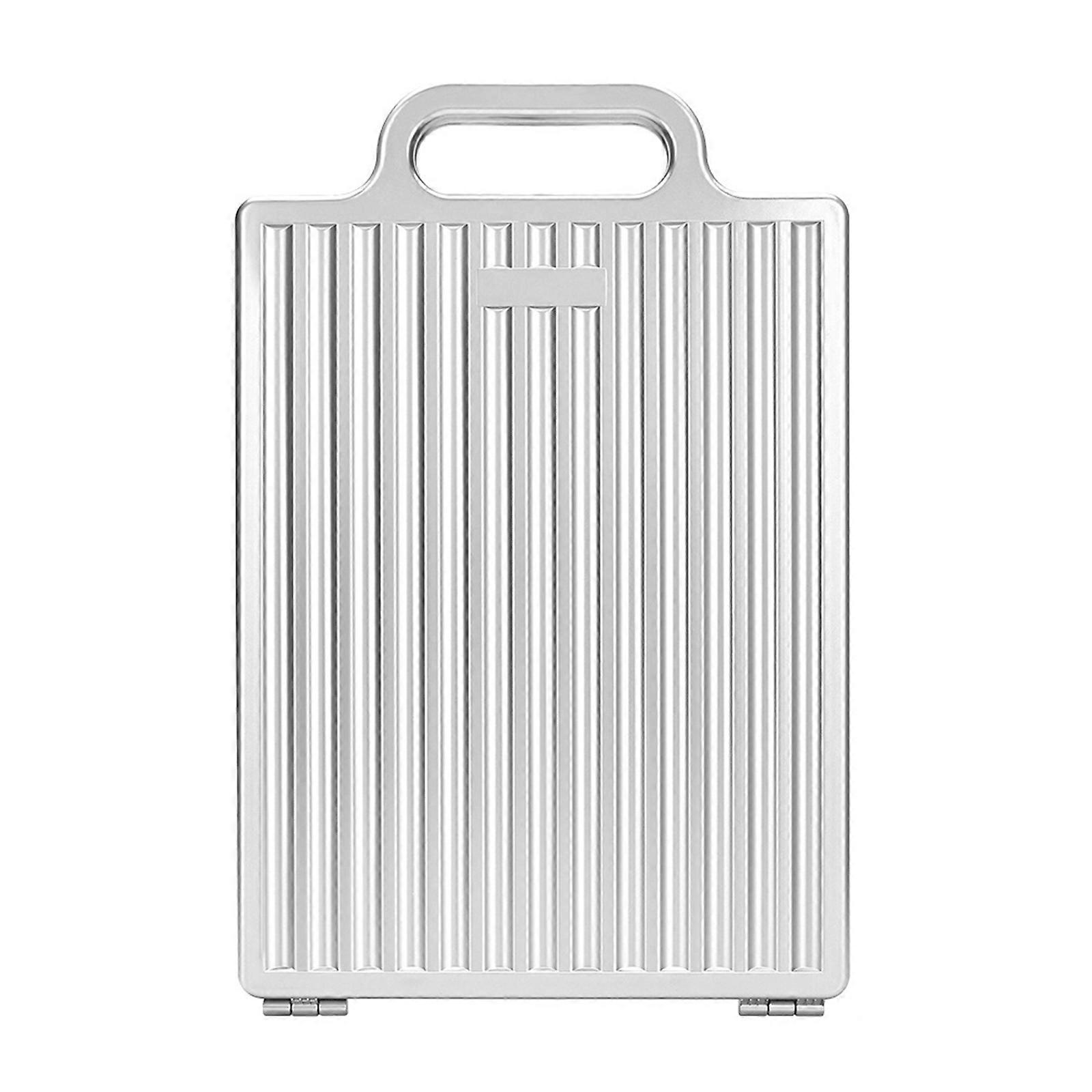 Double View Professional Grooming Mirror Shatter Resistant Glass With Compact Foldable Frame For Precise Cutting  Silver