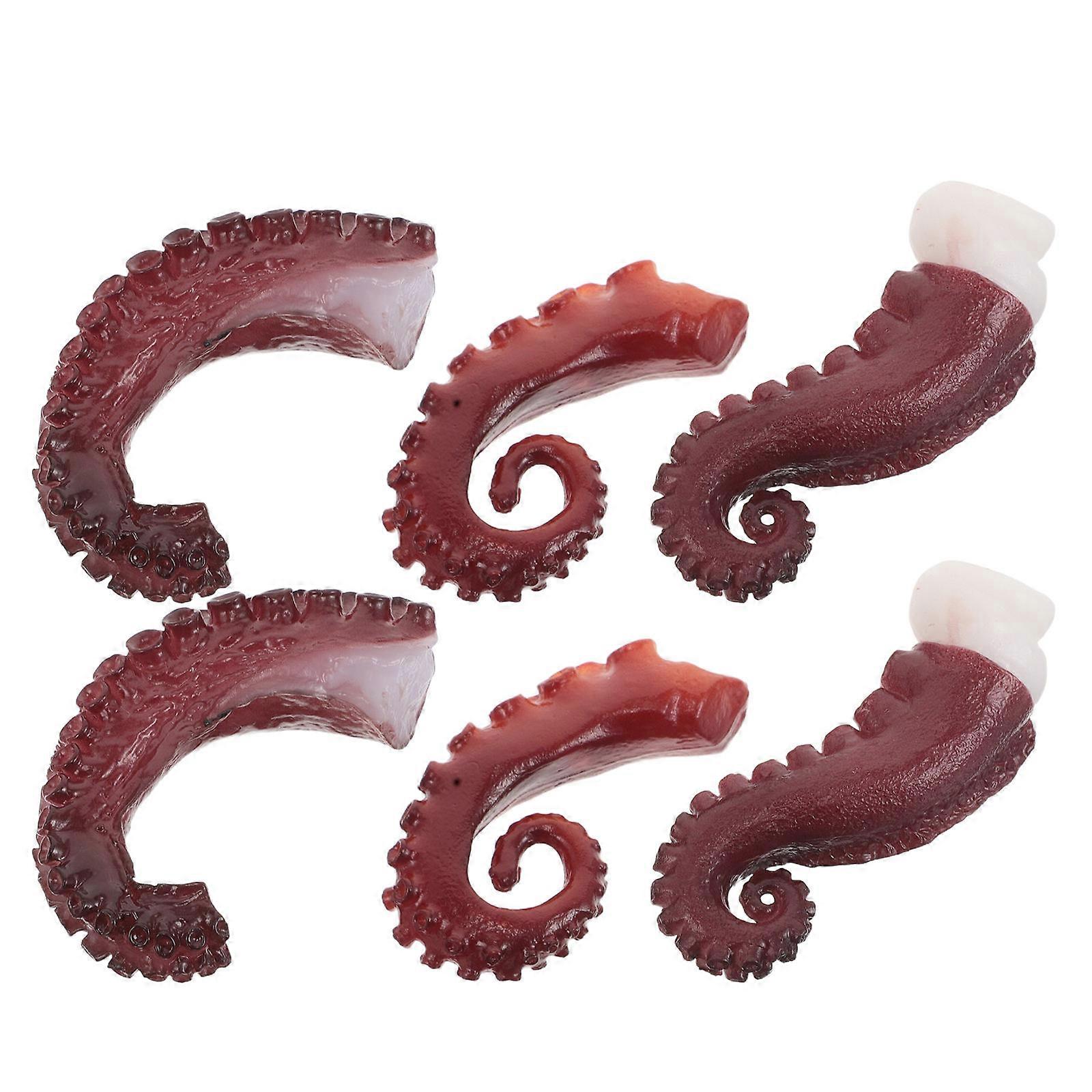 Artificial Octopus Tentacles for Decoration 6Pcs Realistic Seafood Table Decor