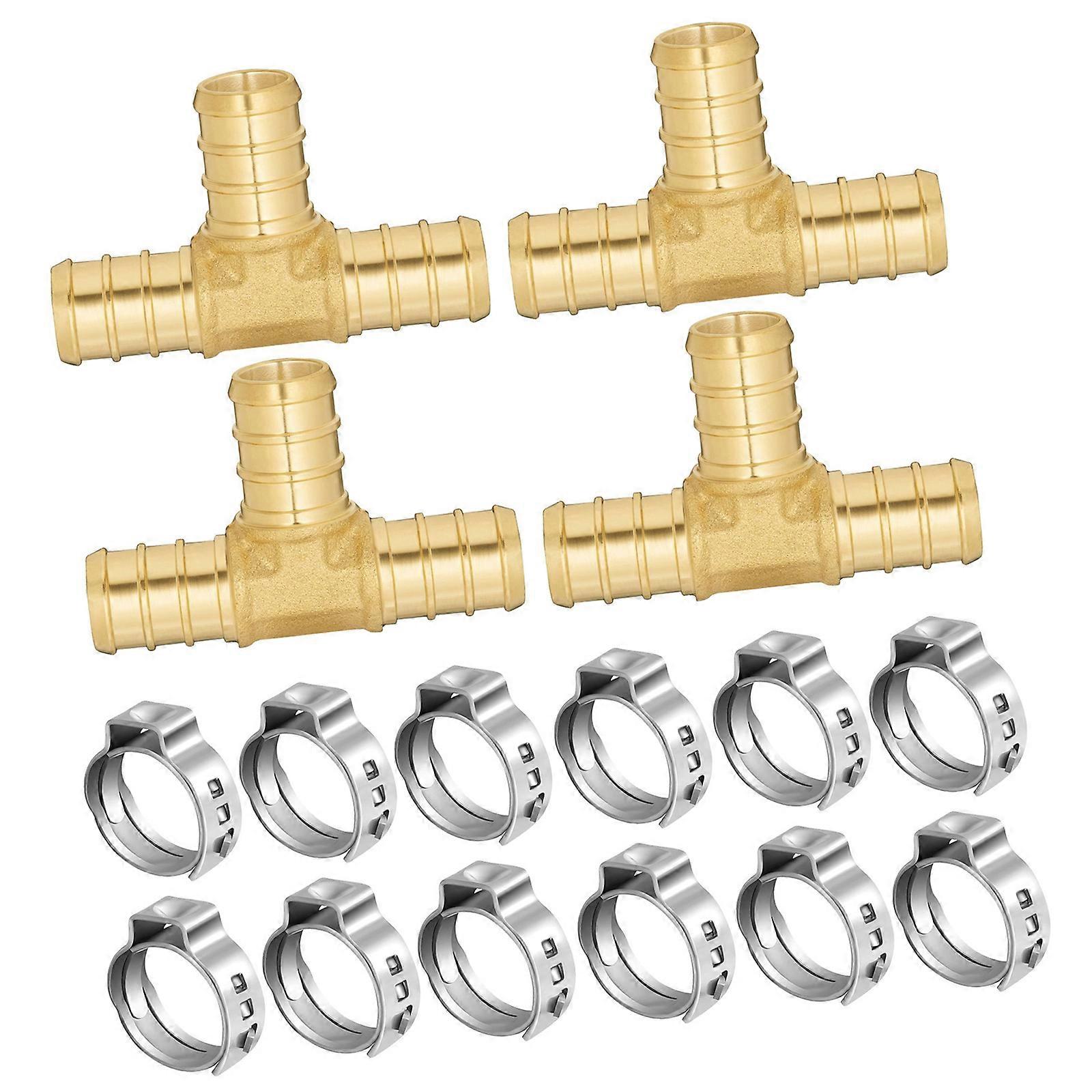 Multiple Size PEX Piping Clamps with Bronze Untarnished Building for Pipe Associations Multicolor