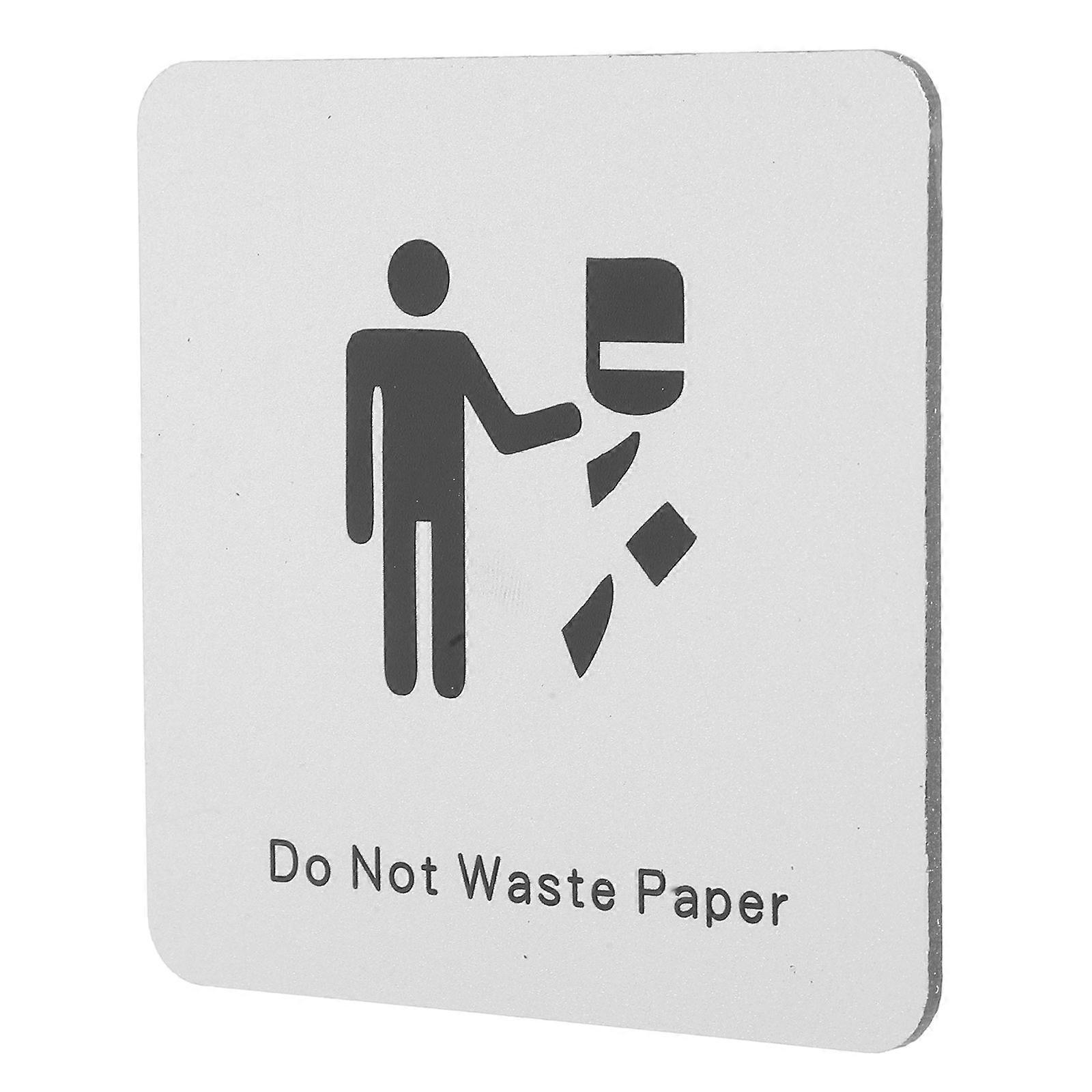 Do Not Waste Paper Sign Environmental Responsibility Promotion Simple .80X9.80X0.30CM 1Pack