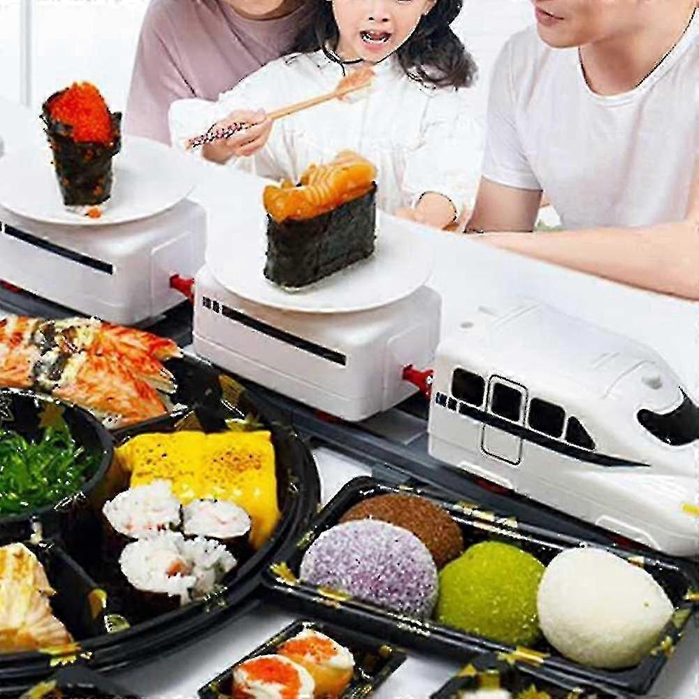 Kids DIY Sushi Toy Train with Conveyor Belt and Rotating Table 12pc