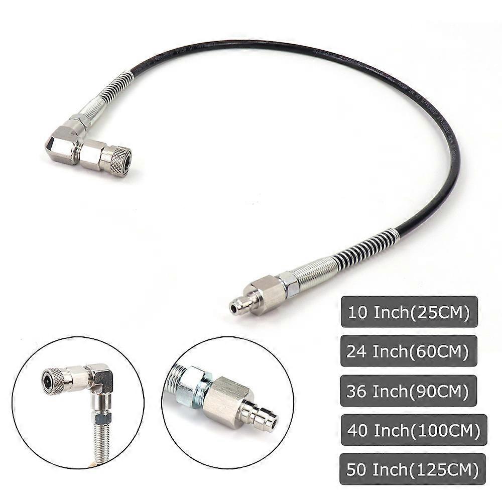 New High Pressure Whip Hose Charging Hose With 90-degree Adapter Remote Fill Extension