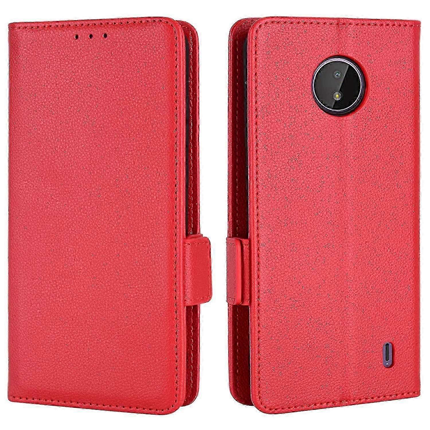 For Nokia C10/C20 PU Leather Litchi Texture Phone Case Stand Wallet Magnetic Clasp Cover