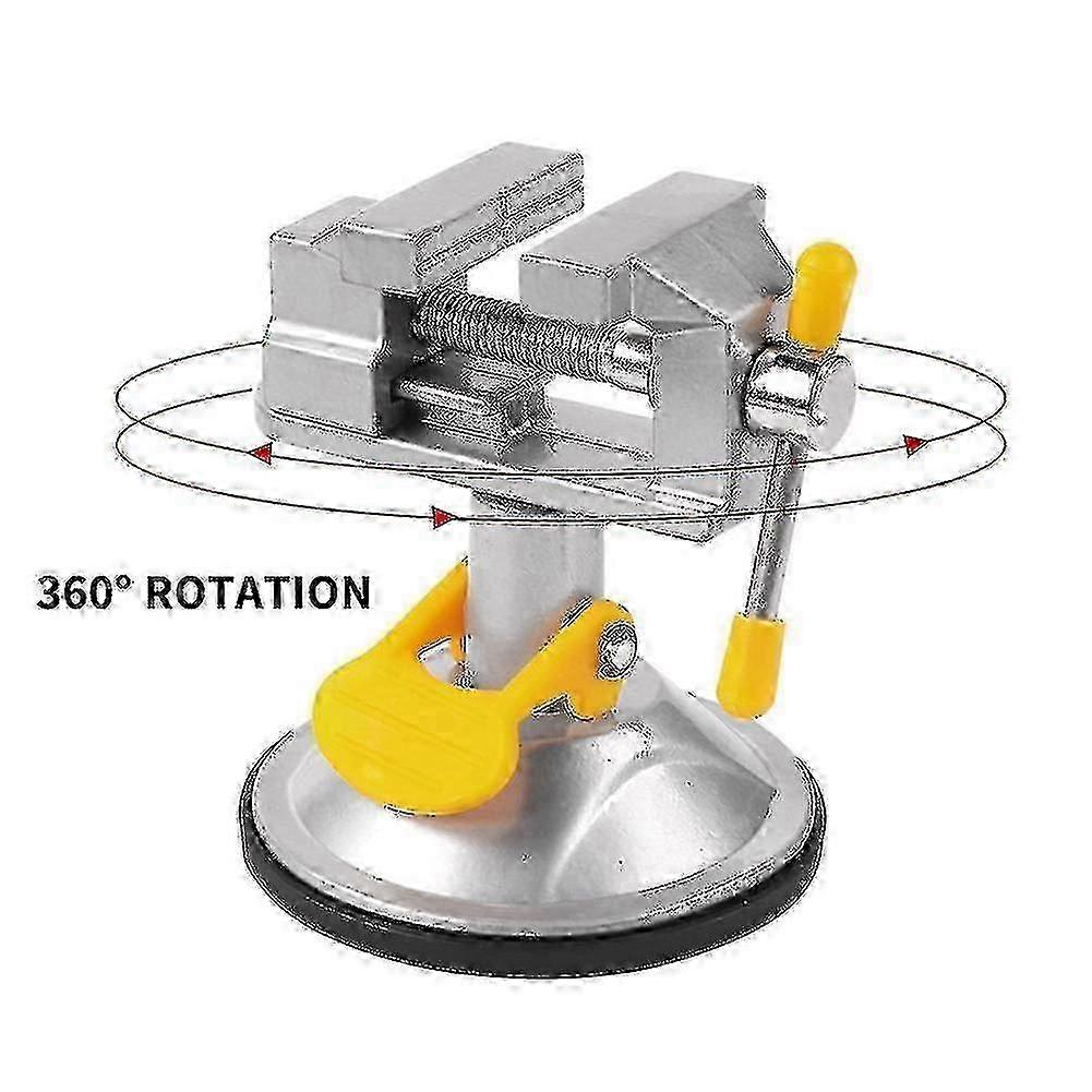 360 Degree Rotatable Universal Bench Vise Sucker Clamp Worktable Fixed Frame Q