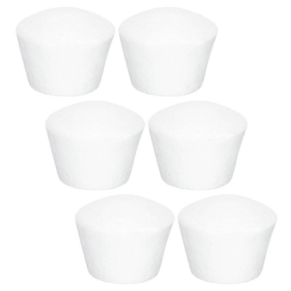 6Pcs Cake Decorating Practice Models For Bakers In White Smooth Surface For Display Creation