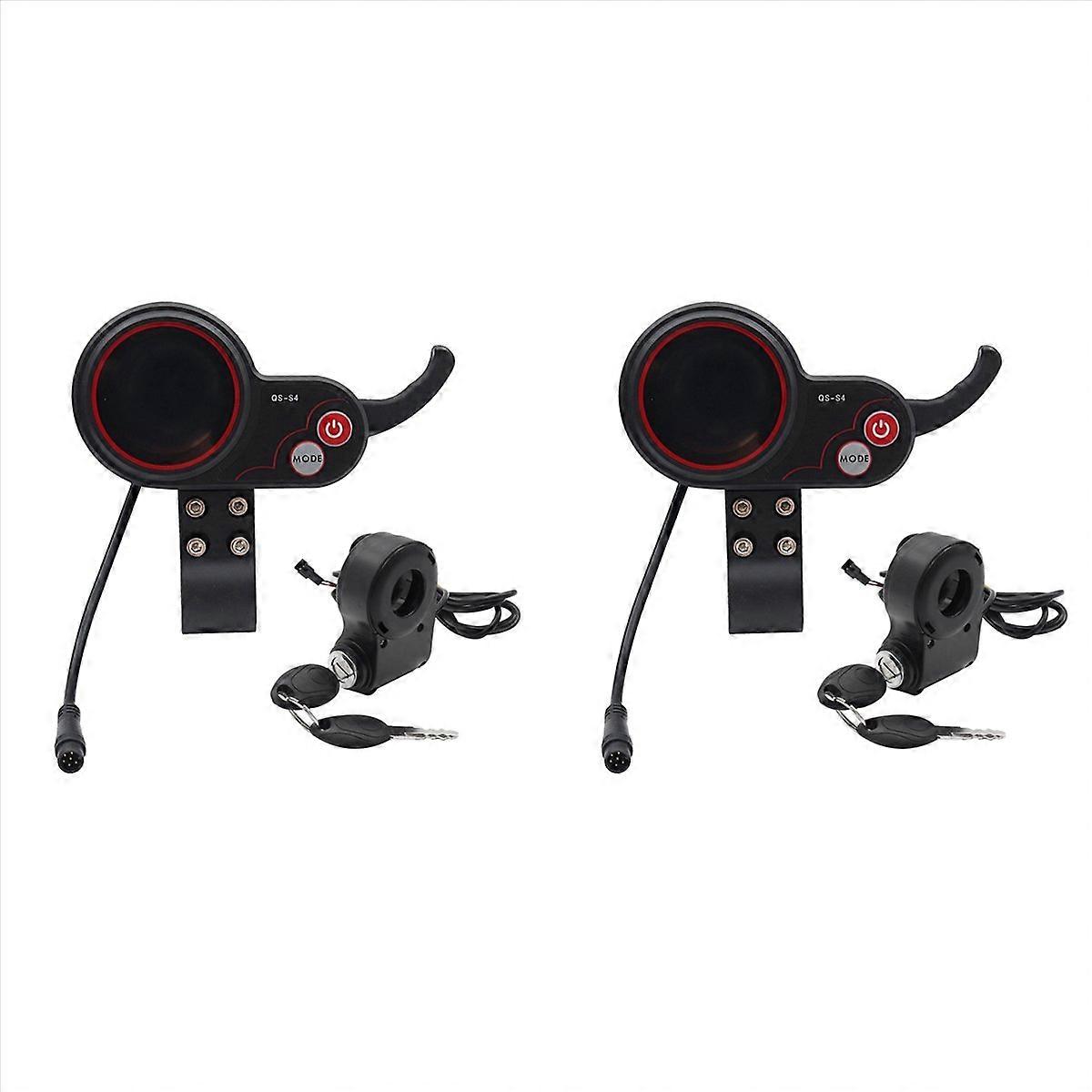 2X QS-S4 36V-60V Thumb Throttle LCD Display+Lgnition Lock Key for Zero 8 9 10 8X 10X Electric Scoote