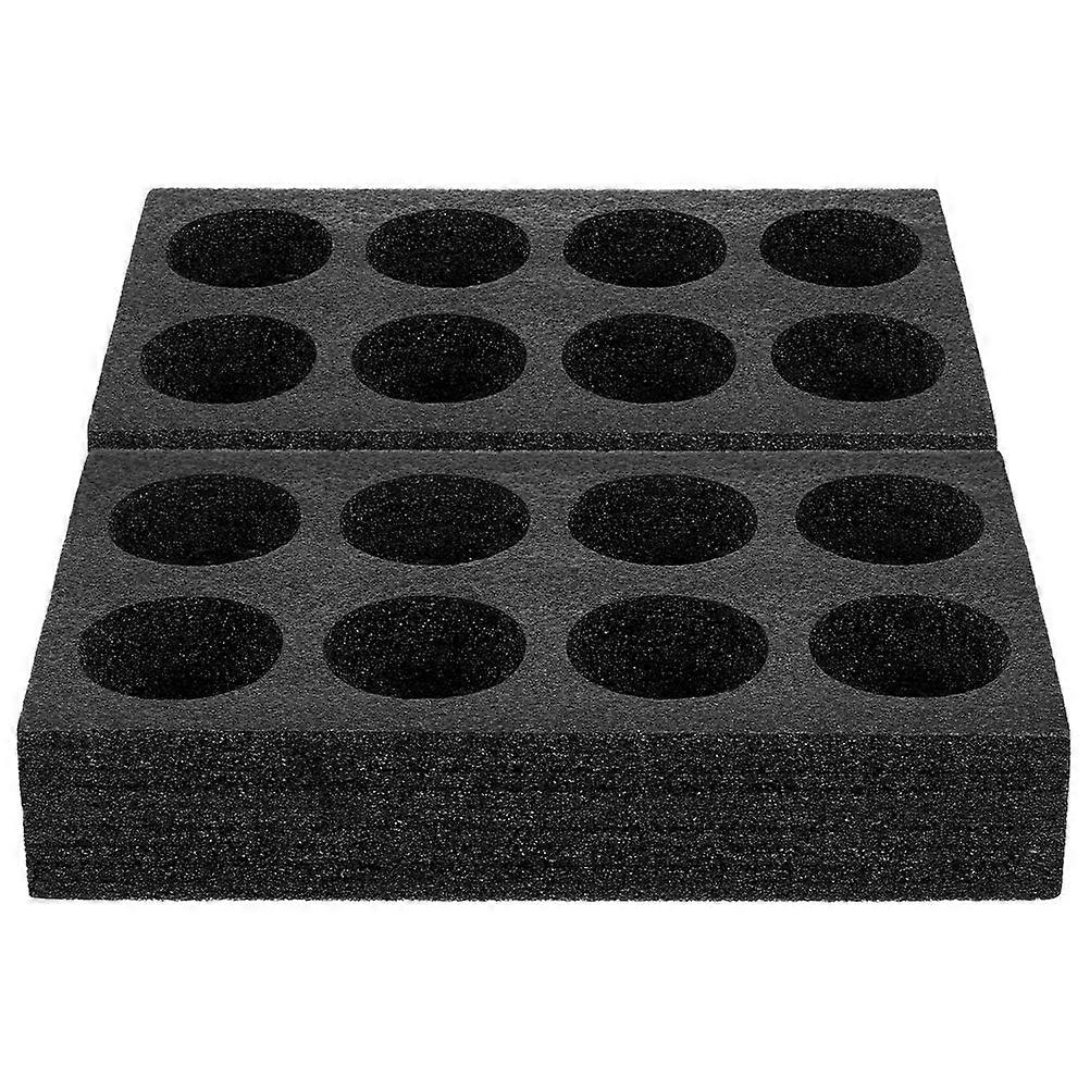 Coffee Cups Tray 2Pcs Takeout Cup Holder For Parties Black Design Spacesaving Beverage Carrier