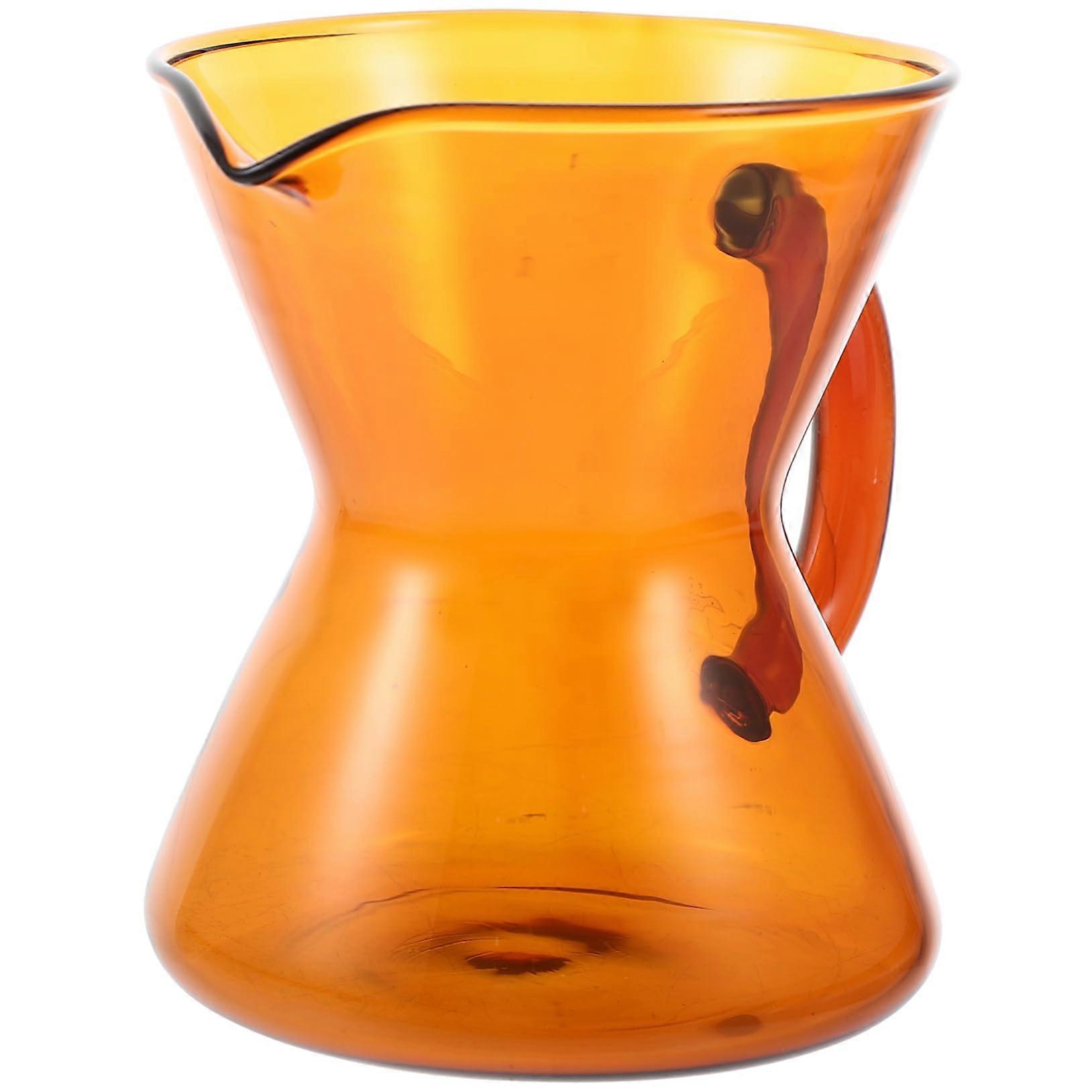Pour Over Coffee Kettle Heat Resistant Glass Coffee Pitcher with Controlled Spout and Handle
