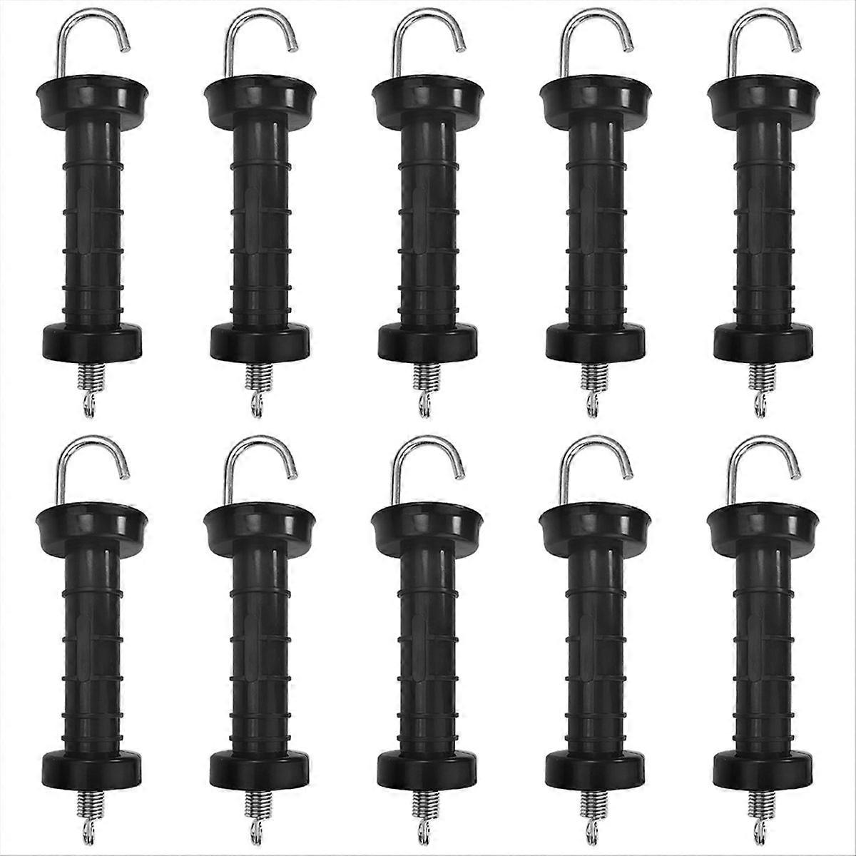 10 PCS Gate Handle for Electric Fence, Insulated Spring Tension