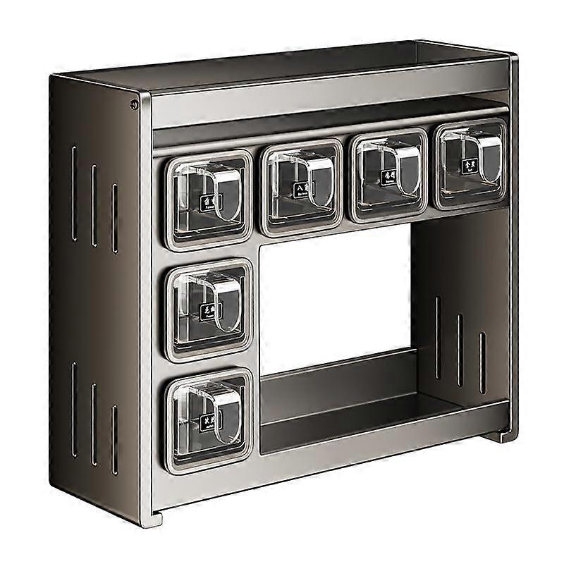 Kitchen Spice Rack Wall Mounted NoDrill Pullout Detachable Storage Shelf for Small Kitchens