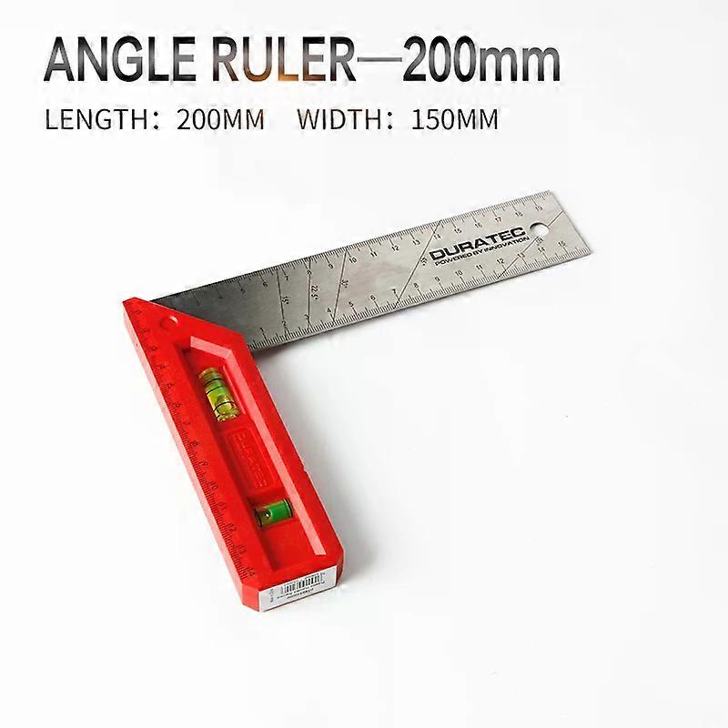 90-Degree Triangular Right Angle Ruler with Plastic Handle - 200-400mm Sizes for Woodworking Measuring (Durable & Lightweight)