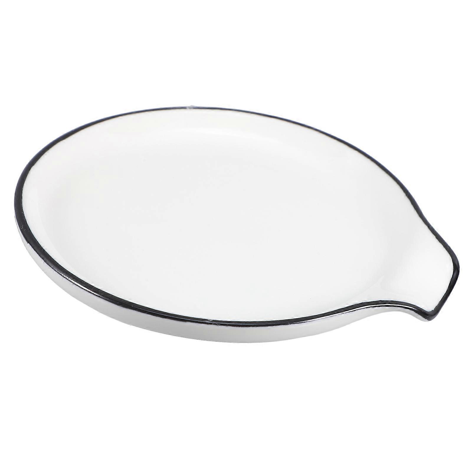 Ceramic Spoon Rest for Kitchen Coffee Spoon Holder with White Finish