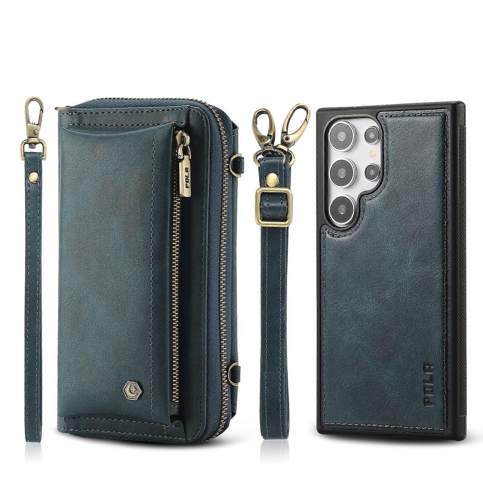 Crossbody Multi-functional Zipper Wallet Leather Phone Case