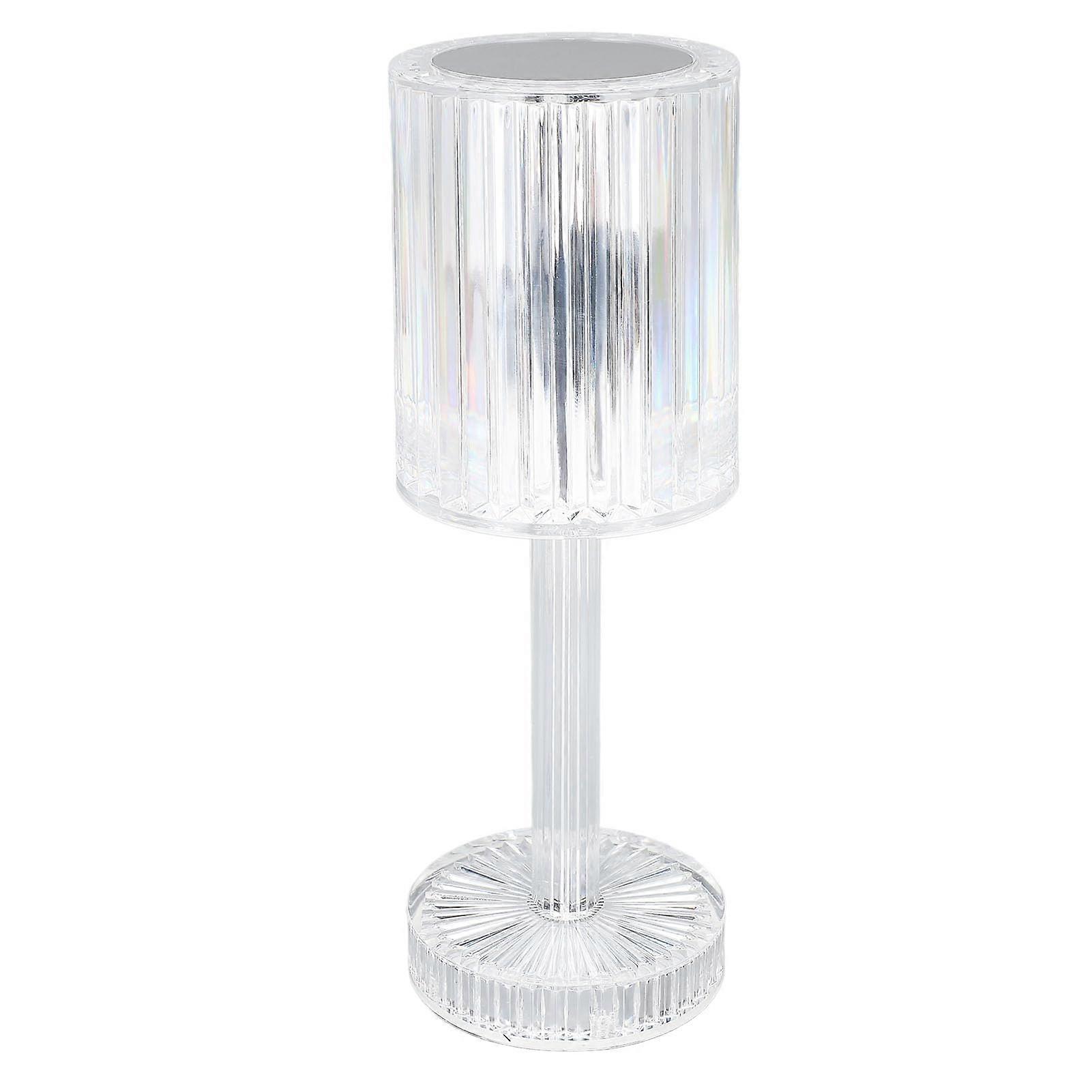LED Crystal Table Lamp with Touch Control, Color Changing Modes, USB Rechargeable for Bedroom
