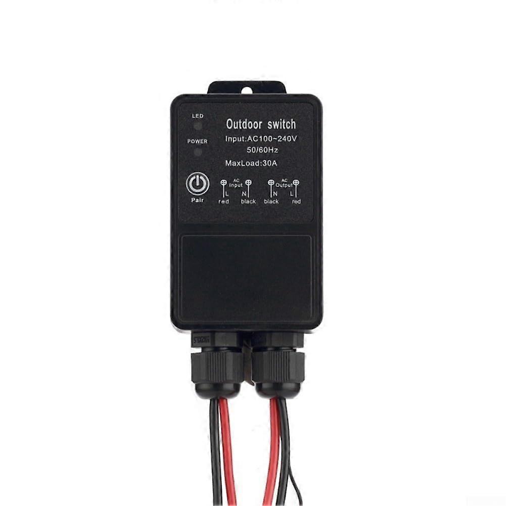 Outdoor Waterproof Remote Switch 30A Wireless RF Relay Receiver IP65 Long Range for Pump and Lights