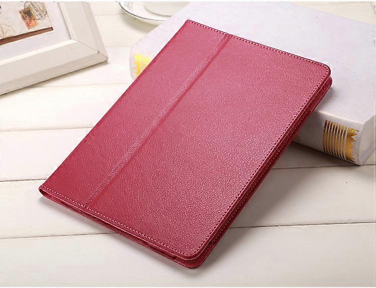 Case For Ipad Mini1/mini2/mini3 Rose Red Stand Leather Litchi Texture Two-fold Stitching
