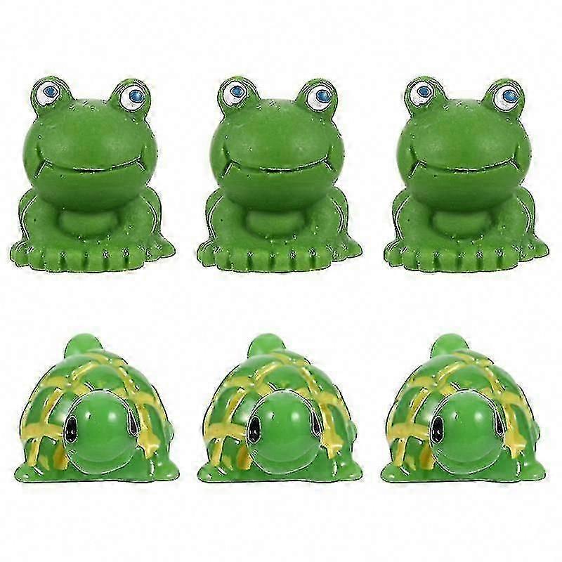 6pcs Mini Frog Decorations for Home and Garden