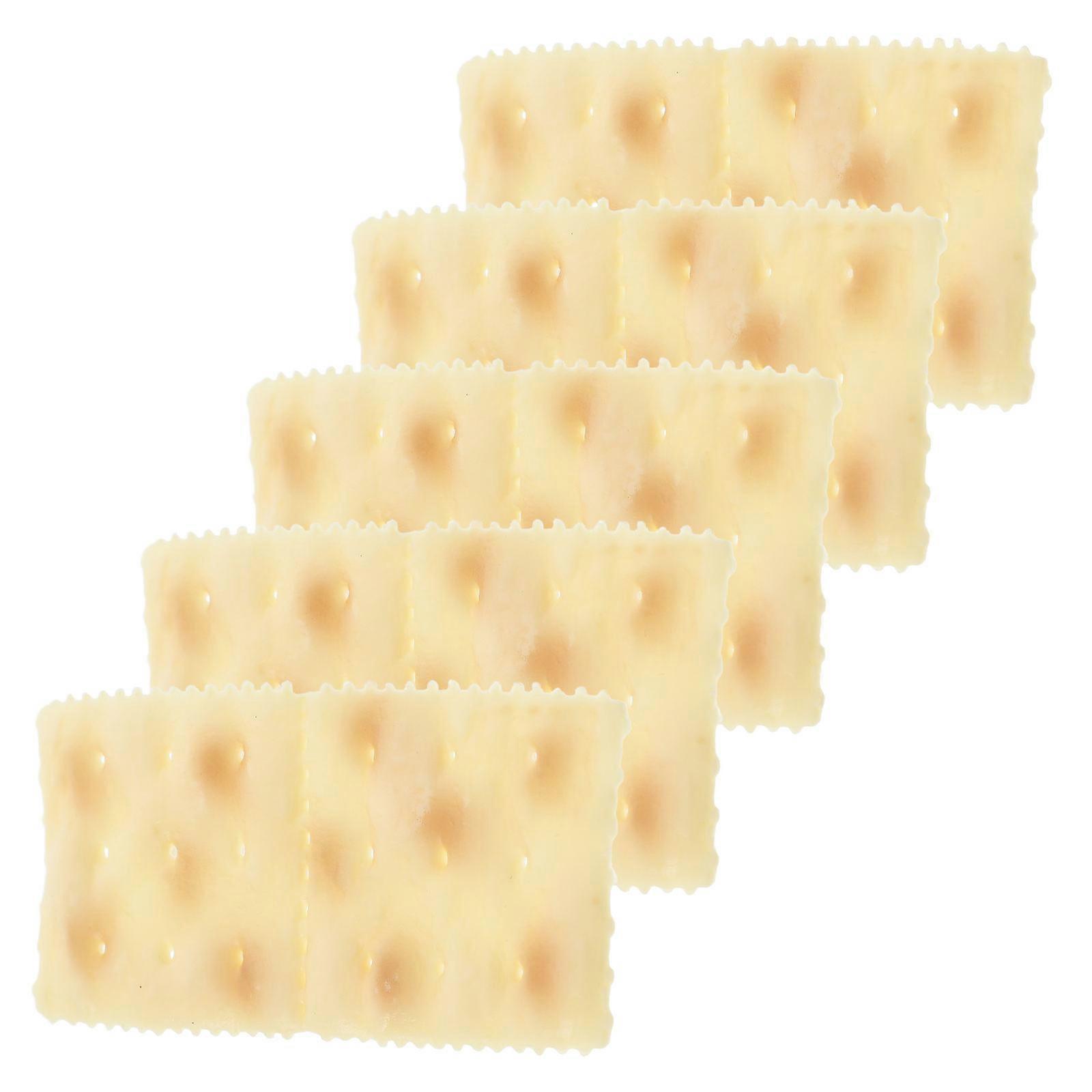 Realistic Artificial Soda Crackers Model for Display 5Pcs Kitchen Props
