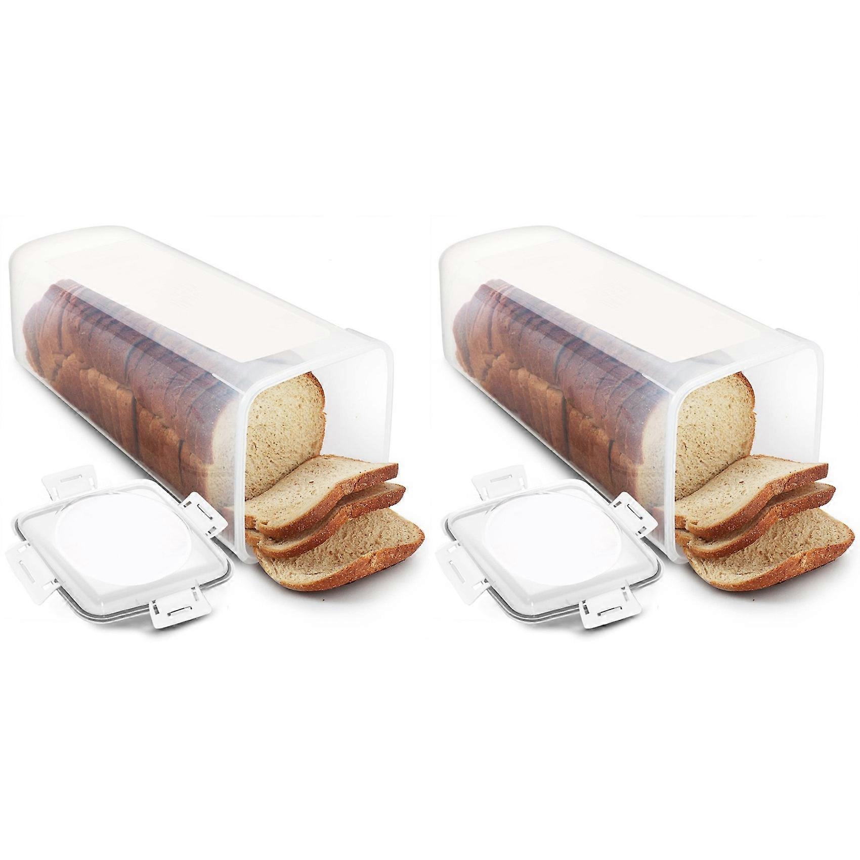 2X Bread Preservation Box - Sealed Bread and Toast Storage Container for Kitchen, Practical Bread Keeper B