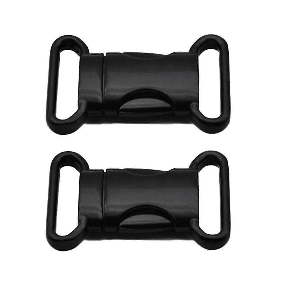 Metal Backpack Buckle Replacement Durable Overcoat Safety Buckles Flat Side Black 2Pcs