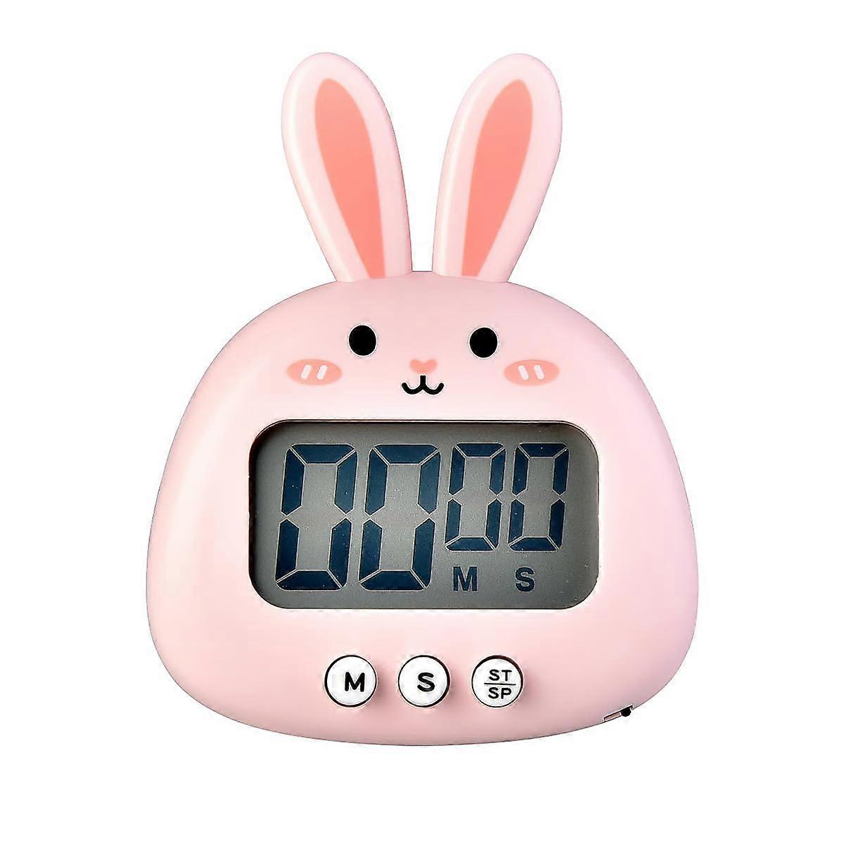 Cute Rabbit Kitchen Timer LED Magnetic Digital Cooking Timer for Kitchen Baking Study Gym