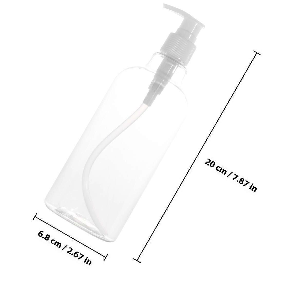 Shampoo Bottle Set for Liquid Dispensing 4Pcs Refillable Pump Transparent Bottles