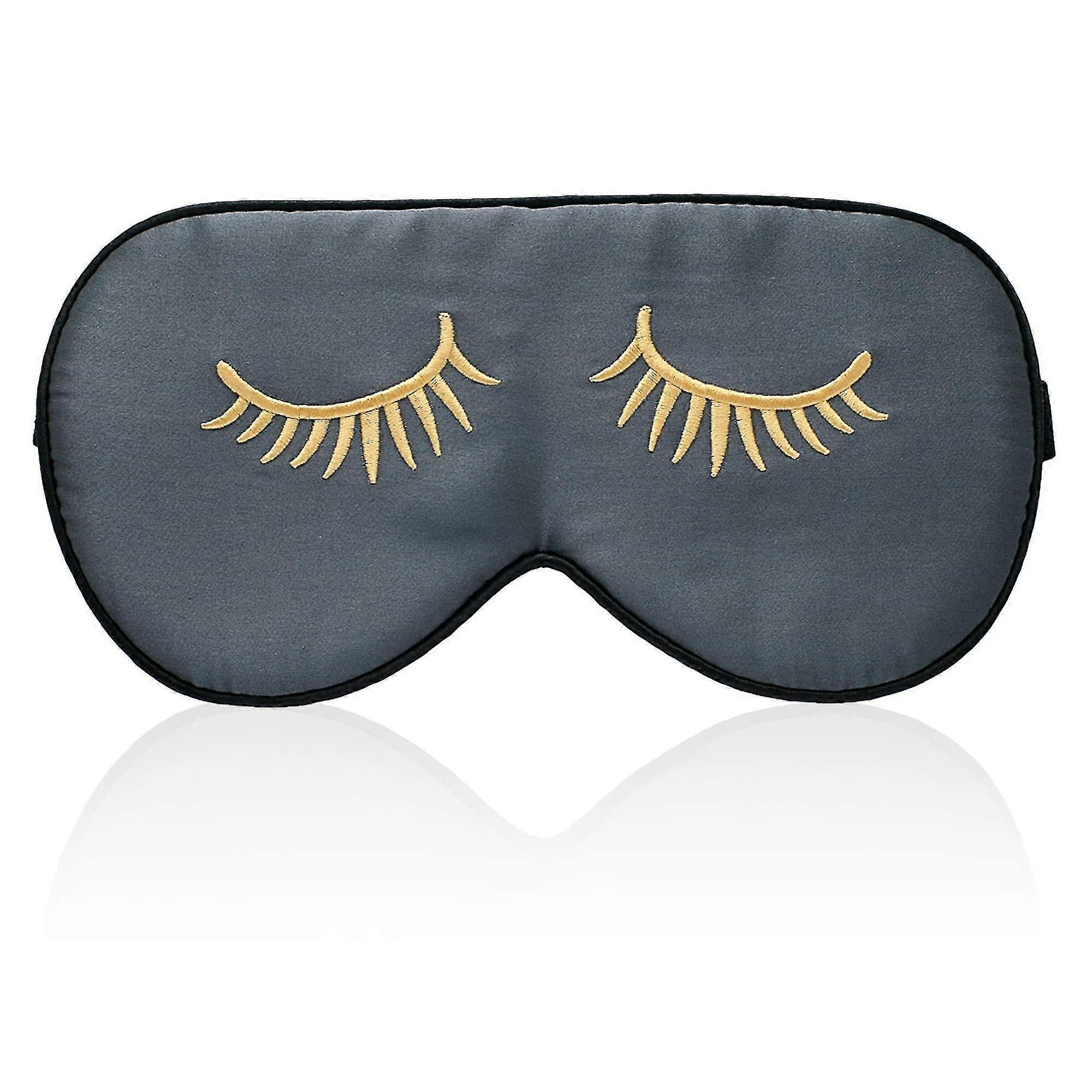 100% Silk Sleeping Mask With Adjustable Straps Comcompatible Withtable And Very Soft, Available In Several Styles