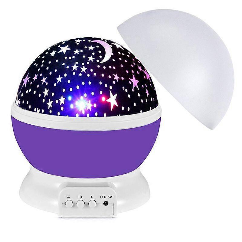 Led Galaxy Projector Star Moon Night Light Sky Rotating Battery Operated Light