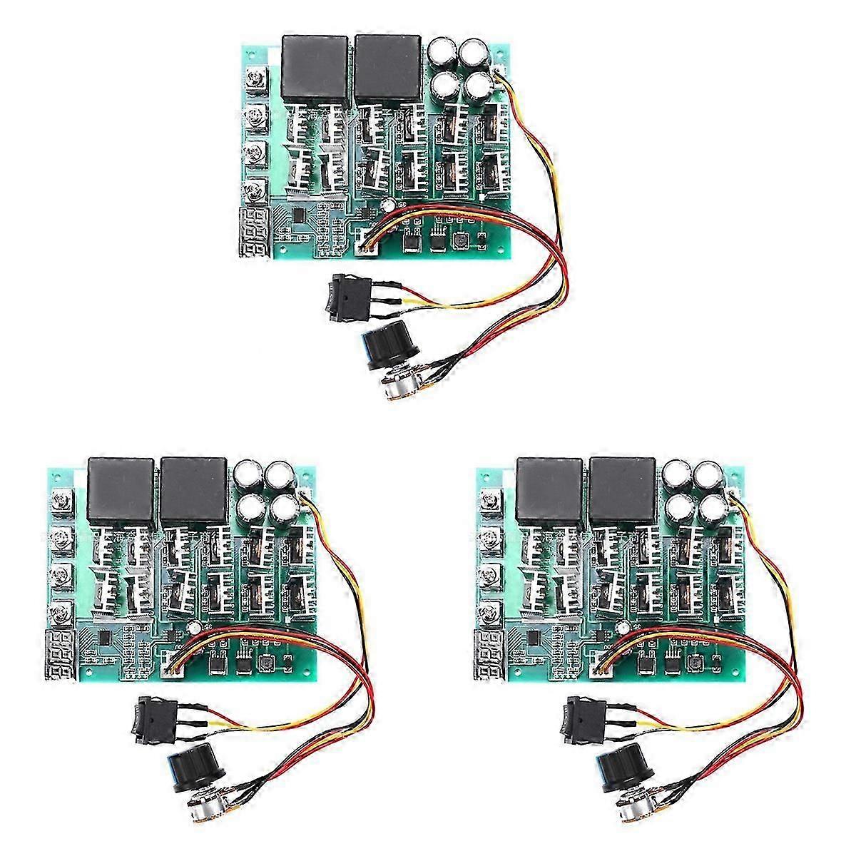 3X DC 10-55V 100A Motor Speed Controller PWM HHO RC Reverse Control Switch with LED Display