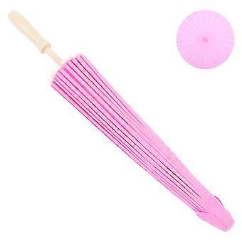 DIY Paper Umbrella for Wedding 4Pcs Pink Decorative Chinese Oiled Paper Parasol