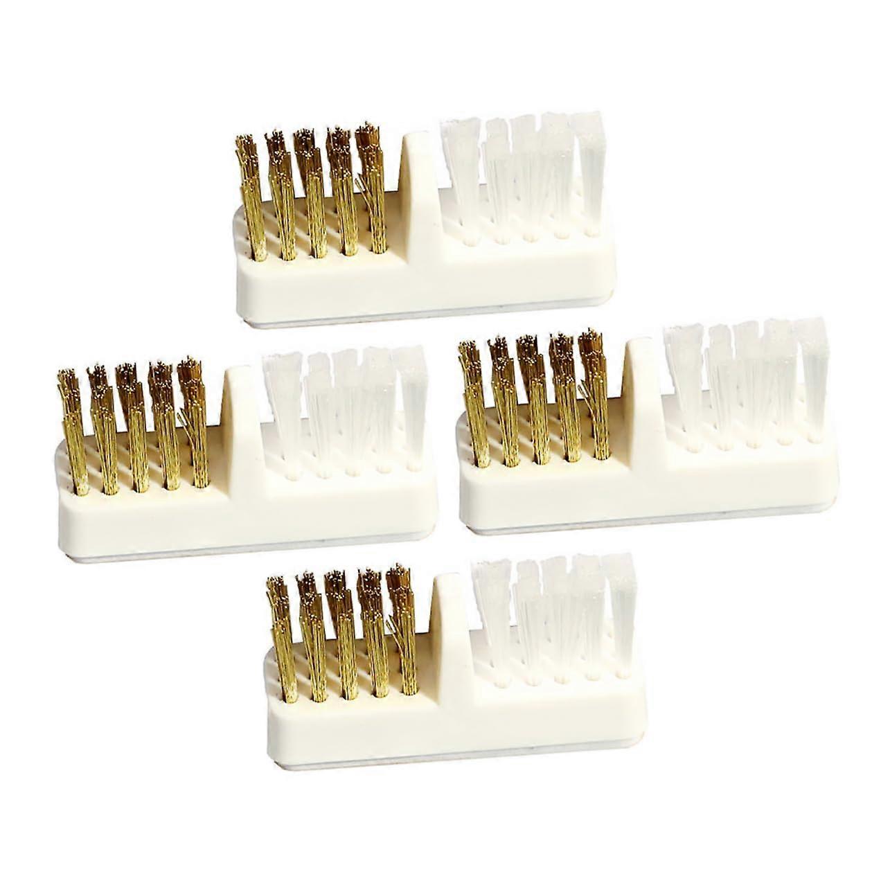 Nail Drill Bit Cleaning Brush Set with Flexible Copper Bristles for Deep Dust Removal, 4pcs