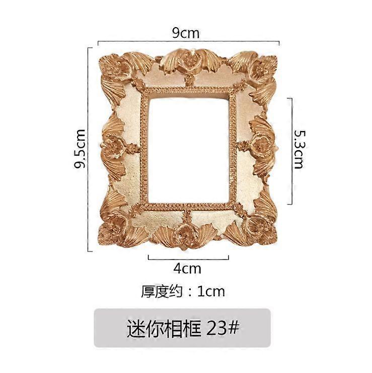Small Baroque-Style Picture Frames, Mini Frames, 5 Shapes, 2 Colors, For Crafts And Decoration