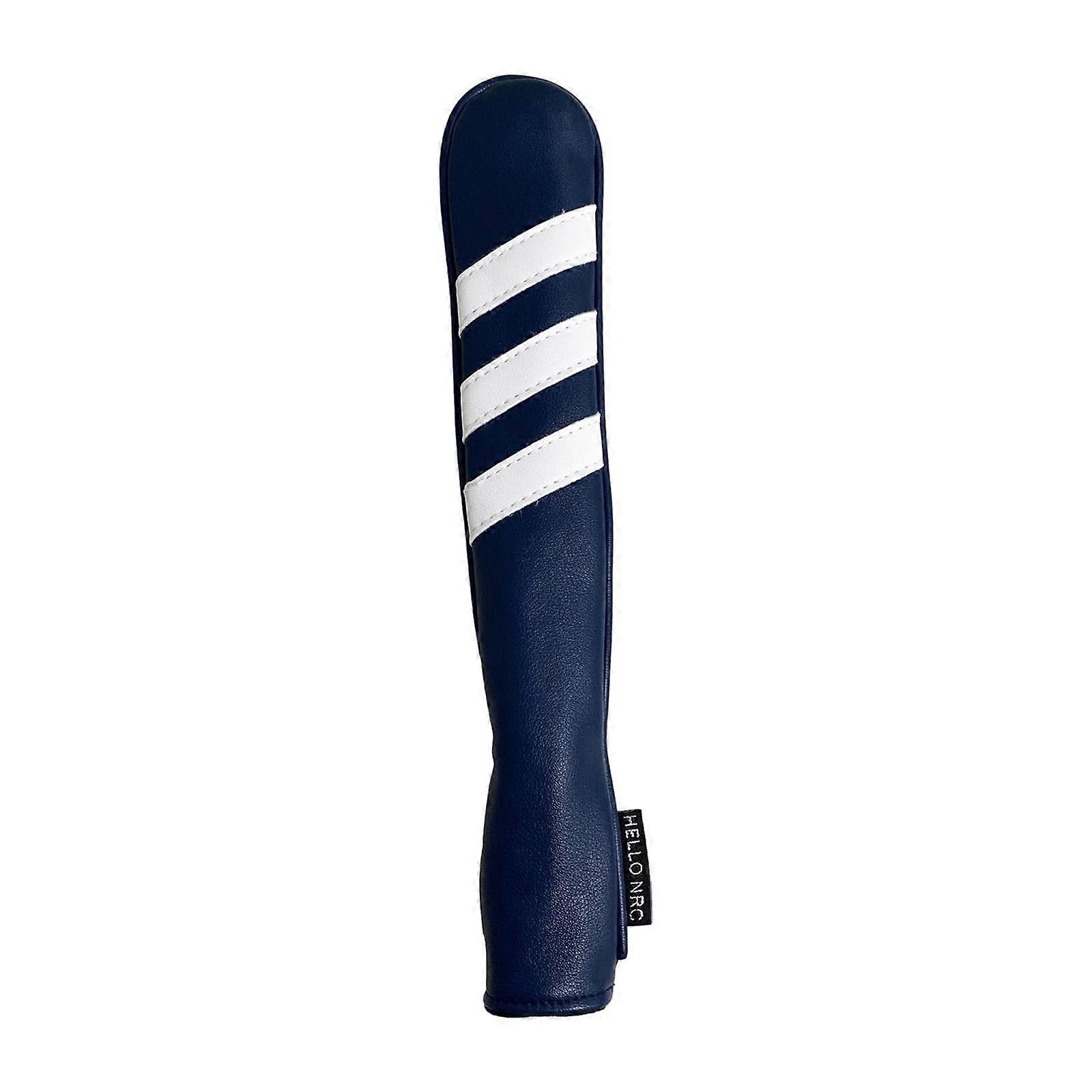 Golf Alignment Stick Cover Waterproof PU Leather Protector with Plush Lining 13.78 Inch Blue