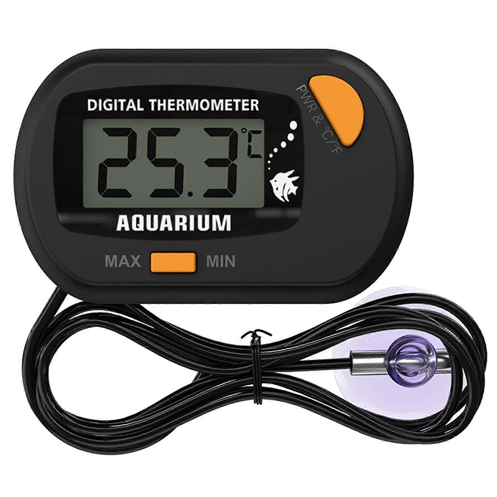 Digital Aquarium Thermometer Large Screen  Accuracy Fish Tank Temperature Gauge with Suction Cup