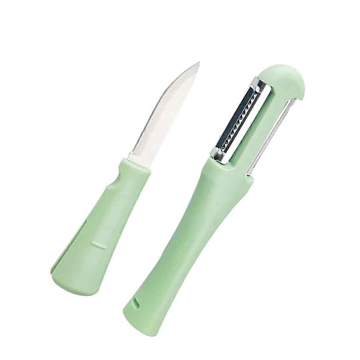 2Pcs Ergonomic Vegetable Peeler Set with Comfortable Grip for Potatoes Carrots Cucumbers Apples