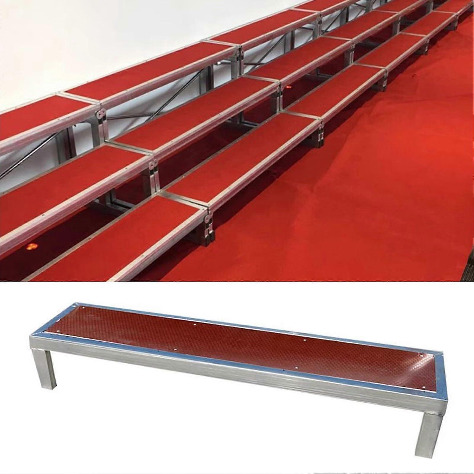 1Tier Galvanized Steel Choir Steps with AntiSlip Surface, Folding Stage Platform for Events