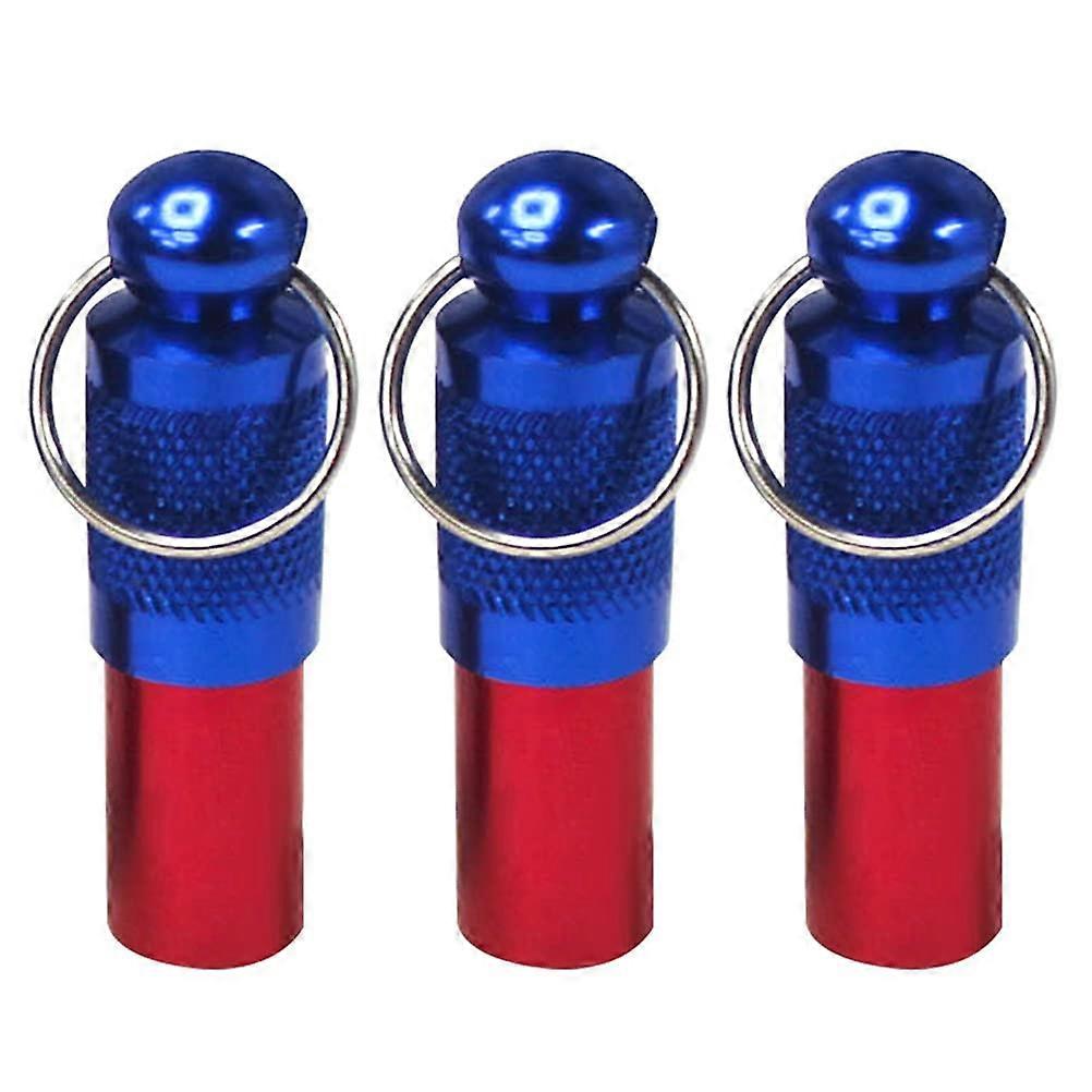 3pcs Brass Pet ID Tags for Collar with Privacy Capsule, Rust Dog Name Tag Accessory