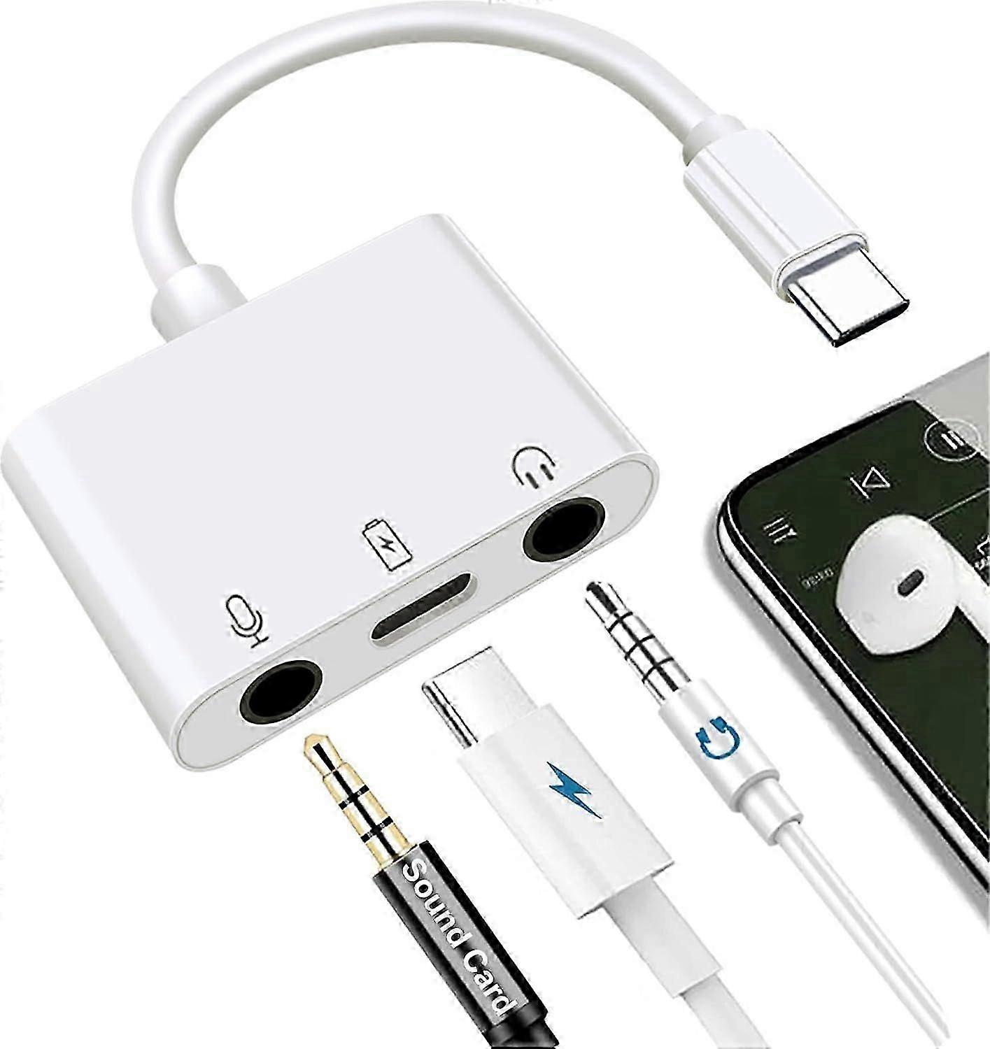 Adattatore da USB C a microfono per streaming liveDa tipo C a microfono e 3,5 mm