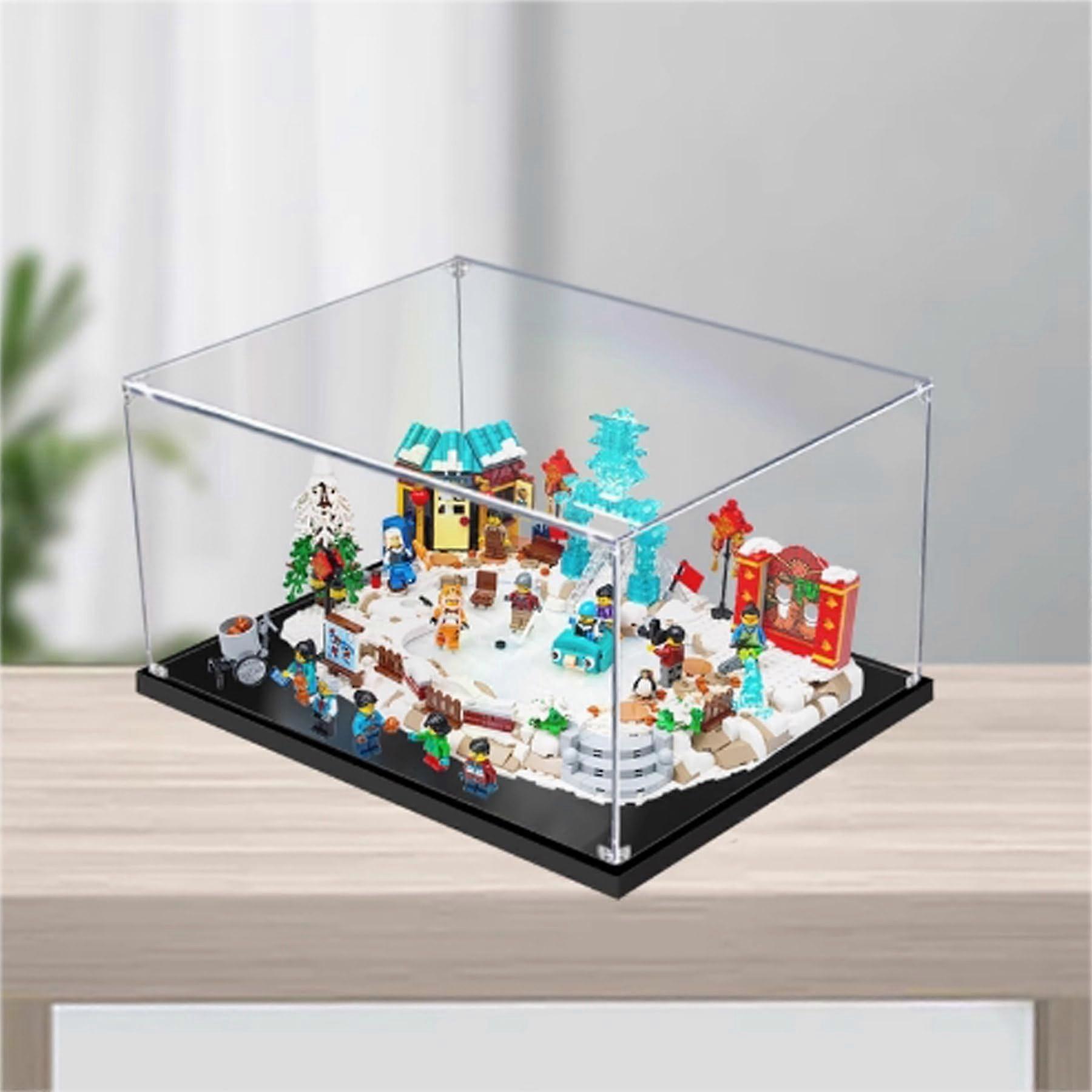 Dustproof Acrylic Display Case Compatible with  80109 , Clear Protective Box with Black Base