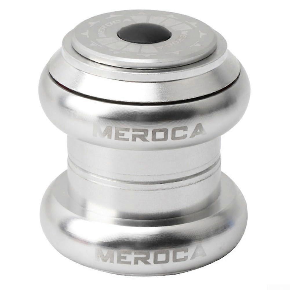 34mm Threadless Bike Headset with Silent Dual Bearings CNC Lightweight Silver