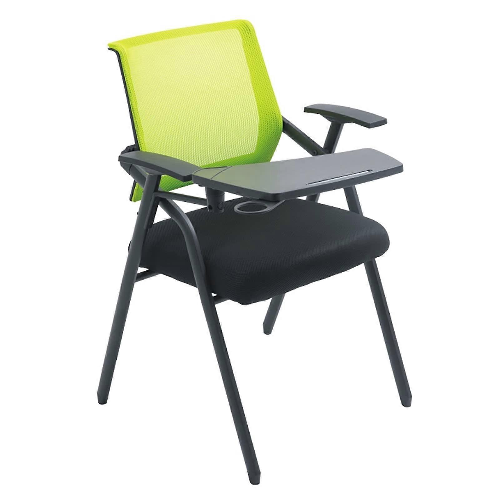 Folding Chair with Writing Tablet and Mesh Back, Ergonomic SpaceSaving Design for Conference