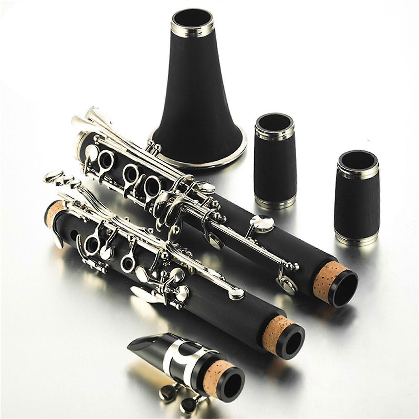 Professional B Flat Clarinet for Beginners, Clear Balanced Tone, Fast Response, Durable Bakelite Body