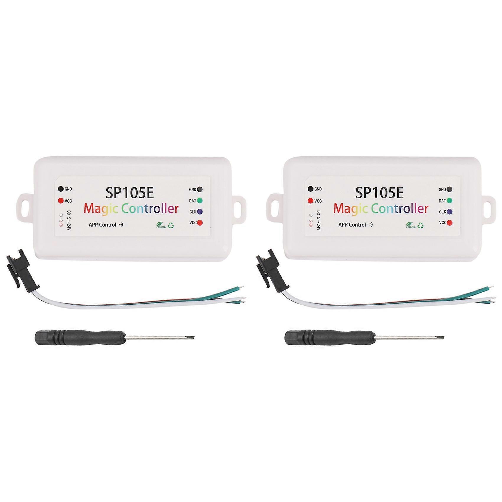 2X SP105E Wireless Bluetooth Controller APP WS2811 WS2812B WS2801 SK6812 APA102 Individually Addressable Programmable