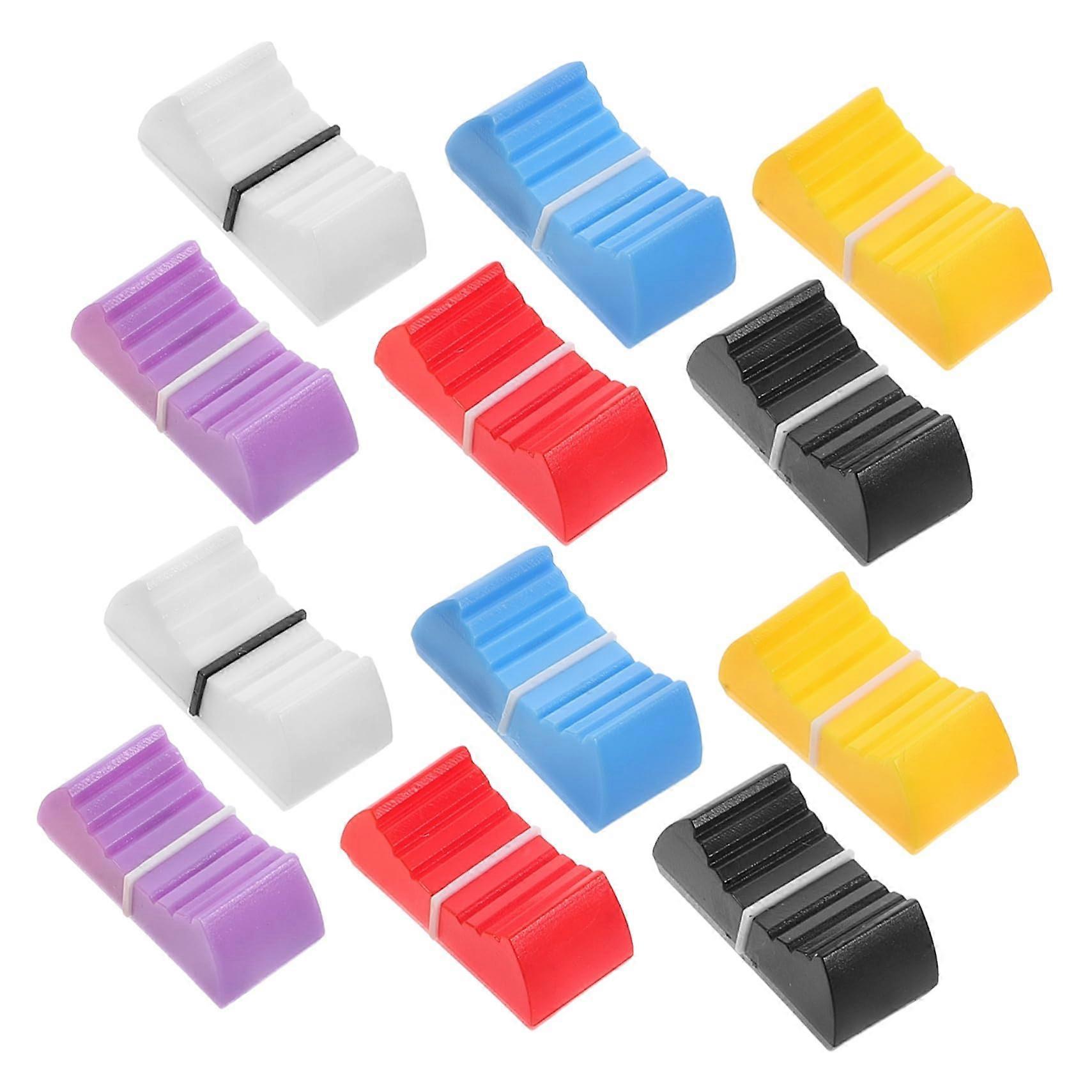 12Pcs 0.9 Inch Slider Potentiometer Knobs for Audio Mixer Fader Caps Replacement Durable Design