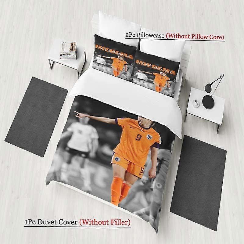 Miedema Orange Jersey Focuses on Command Pattern Three-Piece Set Soft And Comfortable bedding