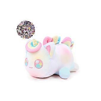 Kawaii Cat Plush Unicorn Pillow – Soft Durable Handmade Stuffed Animal Toy for Cuddling and Gift