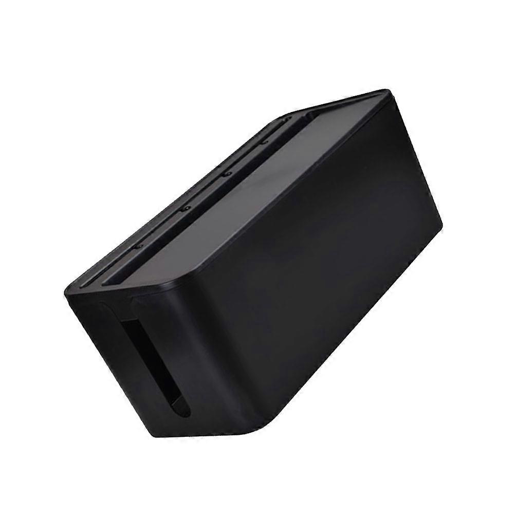 Power Cord Storage Box Organizer for Cable Management Black Wire Arranging Case