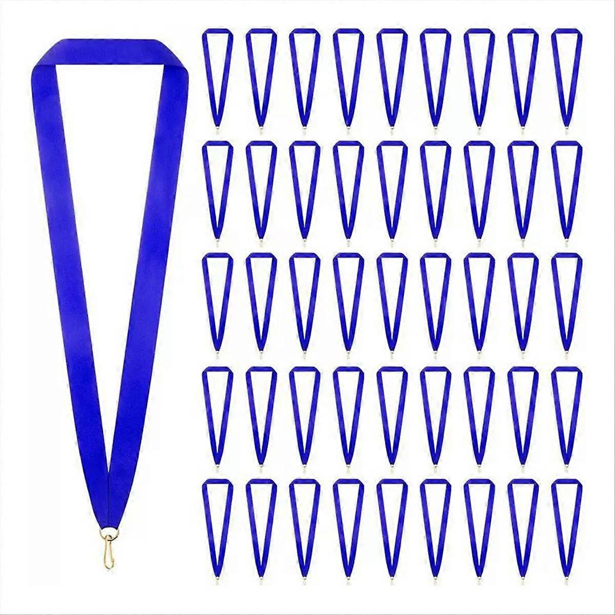100 Pcs Neck Ribbon with Snap Clips Medal Solid Award Lanyards A