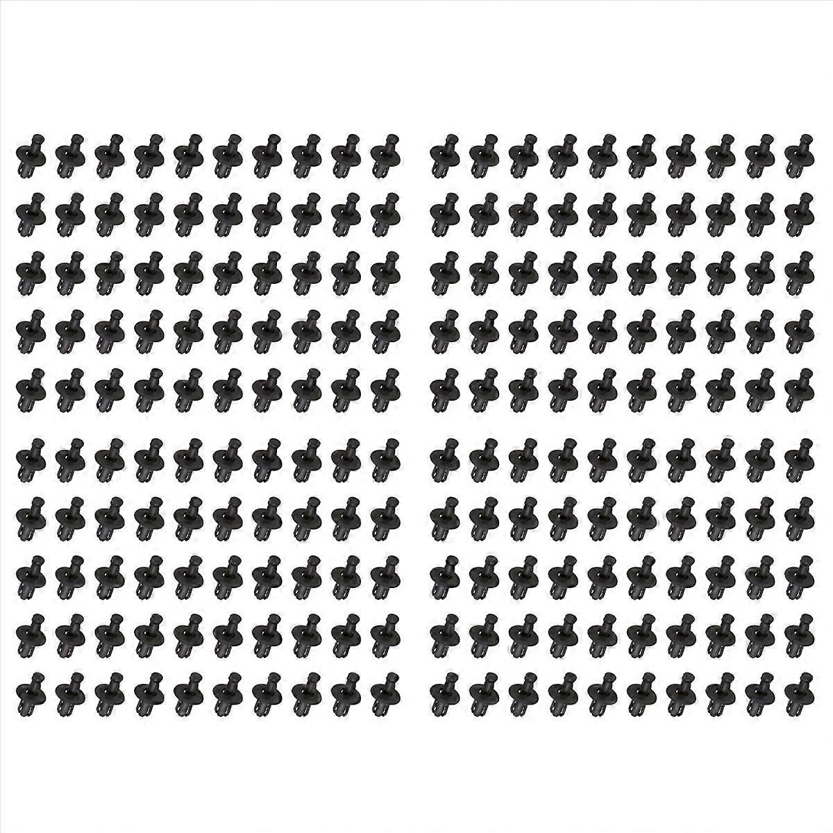 6mm x 12mm Plastic Rivets Car Push Clips 50 Pcs